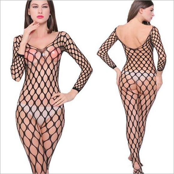 Sexy Stretchy Crotchless Fishnet Bodysuit Stocking - Picture 6 of 6